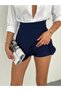 Pleated Crepe Fabric Shorts Skirt