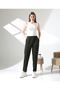 Women's Scuba Fabric Pants - with Pockets, Elastic Waist and No Ironing - 2