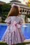 Bow and Puffy-Sleeved Princess Model Lace Embroidered Children's Formal Dress_M2450 - 7