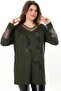 V-neck Stone Embroidered Comfortable and Flowy Fit Long Sleeve Plus Size Blouse with Tulle Detail on Collar and Sleeve - 3