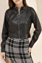 Leather Coat - Black | |   F0443 - 4