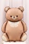 5Th Birthday Caramel Bow Tie Bear and 3 Retro Heart Balloons Balloon Set - 4