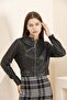 Leather Coat - Black | |   F0443 - 2
