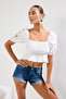 White Embroidery Woven Blouse Tbess25Bz00000