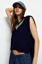 Indigo Crop V Yaka Triko Süveter TWOAW21BZ0135 - 3