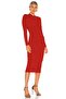 Women's shirred midi silk jersey dress