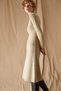 Women's Beige Stand Collar Long Sleeve Relax Fit Knitwear Dress T5913AZ21AU - 2