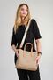 Guaranteed. 3-Compartment Women's Large Size Handbag and Adjustable Long Strap Women's Crossbody Bag - 4