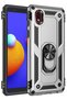 Samsung Galaxy A01 Core Case Sofia Ring Armor Silicone Cover - Silver