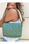 Women's Mint Chain Quilted Shoulder Bag - 3