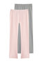 Grey-Pink 2 Pack Girls Knitted Leggings Tkdss25Ta00011