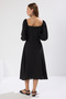 Black Belted Buttoned Woven Dress TWOSS19IE0009 - 4