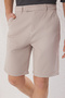 Men's Stone Regular Fit Brit Closure Gabardine Shorts & Bermudas Tmnss25Sr00012