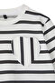 Black-Ecru Striped Knitted T-Shirt Tkdss25Ts00030 - 2