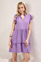 Lilac Straight Mini Woven Dress Twoss25El00427 - 2