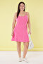 Pink Camisole Knitted Plus Size Dress