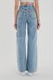 Bt16713337 Jeans Women Blue High Waist Stretch Fabric Loose Denim Pants - 4