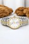 Women's Wristwatch – Steel Cord, Stylish Design with Diamond Detail, 2 Years Warranty, Gold-Silver Zmfe - 2