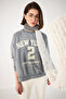Pale Effect Printed Oversize Sweatshirt - 2