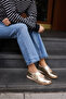 Bartu Women's Gold Rubber Detail Sneaker - 2