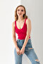 Hair Braid Strap V-Neck Crop Top, Body, Stylish Comfortable V-Neck Ribbed Sleeveless T-Shirt Crop, Strap Crop. - 5