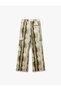 Viscose Cargo Pocket Tie-Dye Patterned Wide Leg Trousers - 4