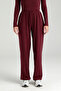 Ultra Soft Lace-Up Trousers Burgundy - 4