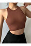 Women's Sleeveless Halter Neckline Breathable Cotton Bustier - 3