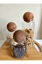 Set of 3 Glass Jars with Wooden Ball Cork Lid