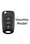 Sustalı - I20 - Elantra - Accent - غطاء سيليكون متوافق مع مفتاح التحكم عن بعد للحماية من النانو 3 أزرار باللون الأبيض - 2