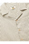 Cotton Striped Short Sleeve Shirt with Pocket Detail - 5