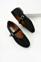 Glitter Round Toe Flat Sole Tape Detailed Stone Daily Use Ballerinas - Black - 4