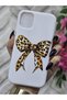 iPhone 11 Compatible Leopard Bow Patterned Velvet Launch Phone Case