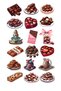 Sweet Themed Sticker Set (6 Sheets 107 Pieces) - 3