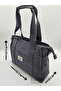 Smart bags 1326 linen canvas fabric smoked hand and shoulder bag - 3