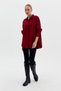 Oversize Shirt with Hidden Button and Side Slits - 2