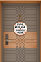 Modern Digital Printing Brown White Cat Got Door Ornament - 2