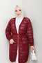 Women's Pocketed Waistband Openwork Knitwear Cardigan - 6