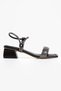Giselle Black Heeled Sandals