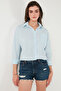 Regular Fit Striped Chest Pocket Textured Shirt Shirt 6772870 - 5