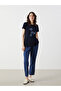 Crew Neck Printed Combed Women's T-Shirt - 2