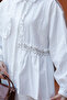 Embroidery Detail Half Stone Embellished Shirt White - 2