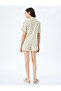 Cotton Heart Short Sleeve Shorts Pajama Set - 4