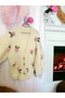 Hand Knitted Pink Rose Embroidered Women's Cardigan - 4