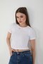 Women's 2-Piece Short Sleeve Ribbed Crew Neck Cotton Knitted Camisole Crop T-Shirt Blouse - 6