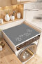 Anti-Slip Base Washing Machine Cover Modern Useful Washable Mat - 3