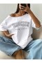 Women's Off-Shoulder Boat Neck Printed T-Shirt