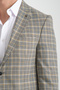 Ferrucii Men's Gray Plaid Oversize Plus Size Slim Fit Men's Blazer Jacket - 5