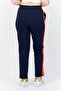 Women Drawstring Embroidered Logo Sweatpants, Navy - 2