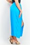 Women Solid Maxi Skirt, Blue - 2